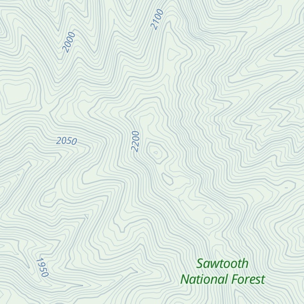 Map of Cedar Creek Peak
