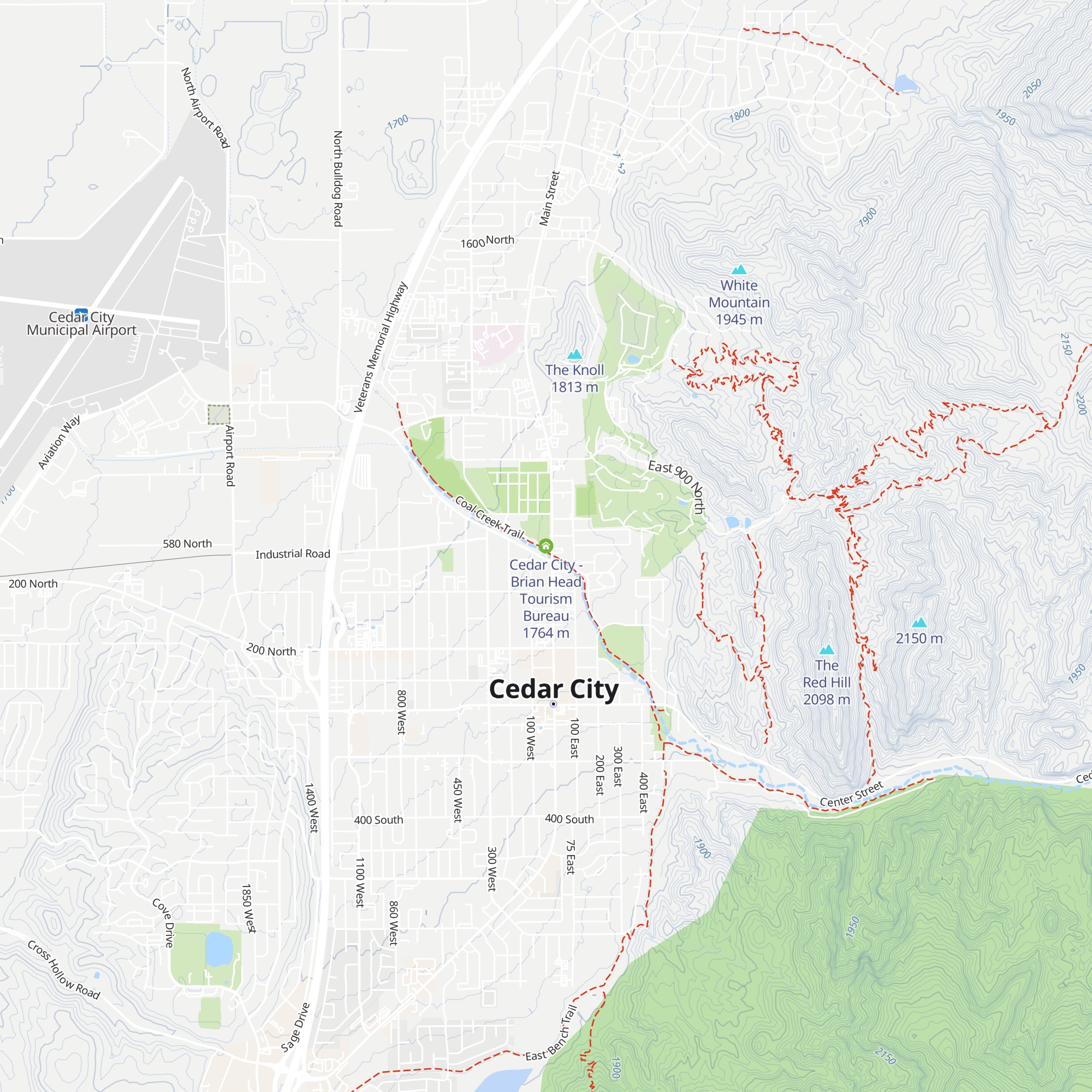 Cedar City - Brian Head Tourism Bureau map
