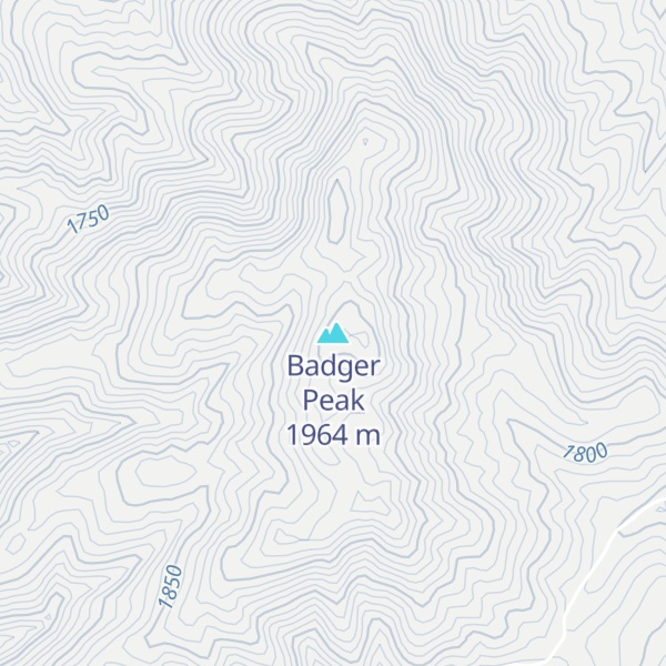 Map of Badger Peak