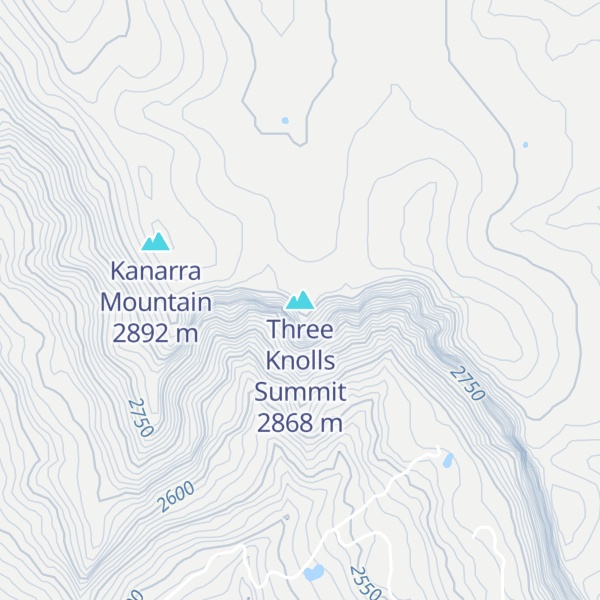 Map of Three Knolls Summit