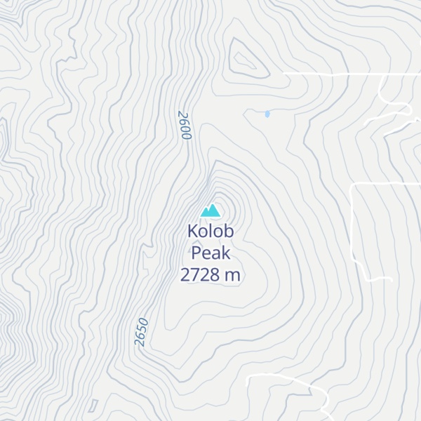 Map of Kolob Peak