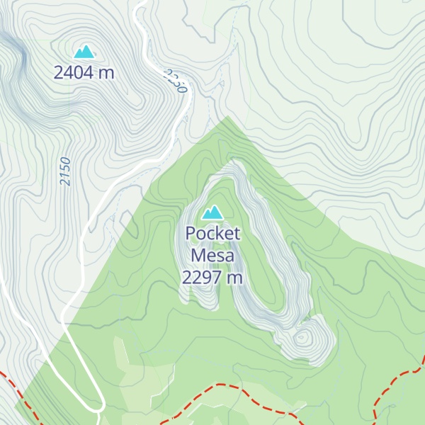 Map of Pocket Mesa