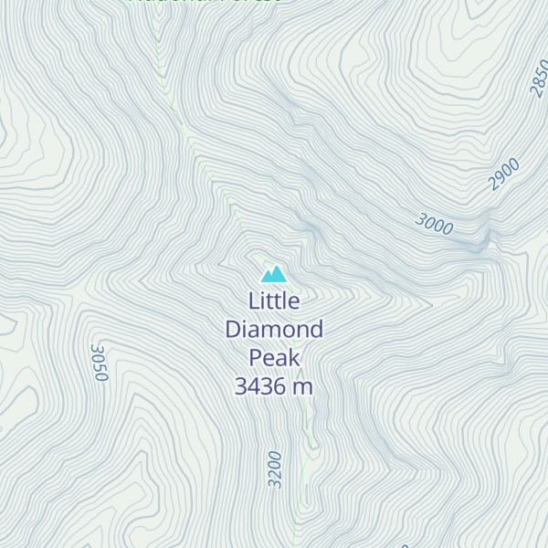 Map of Little Diamond Peak