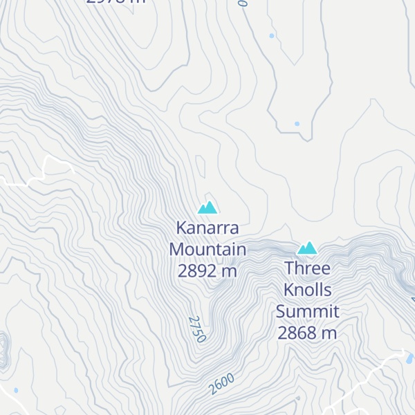 Map of Kanarra Mountain