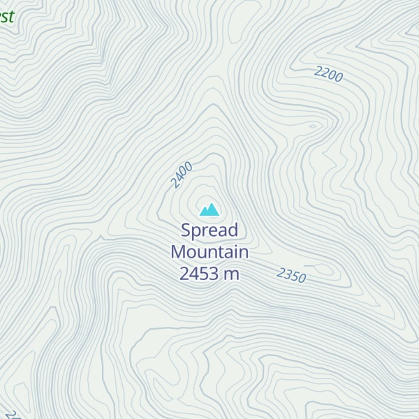 Map of Spread Mountain