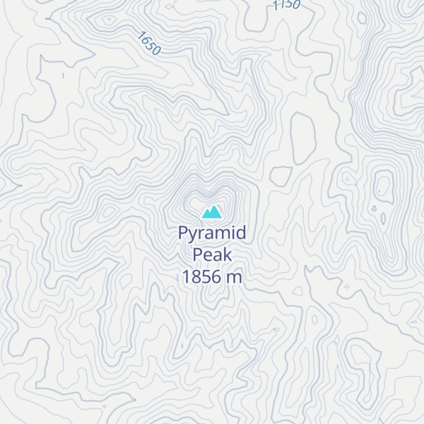 Map of Pyramid Peak