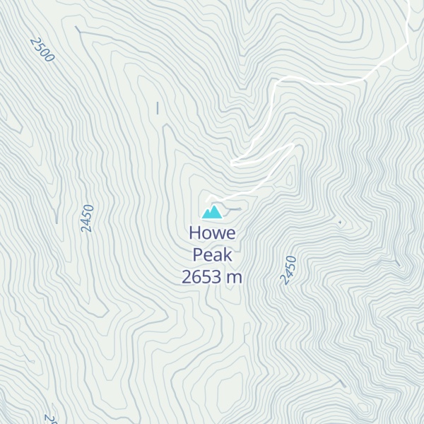 Map of Howe Peak