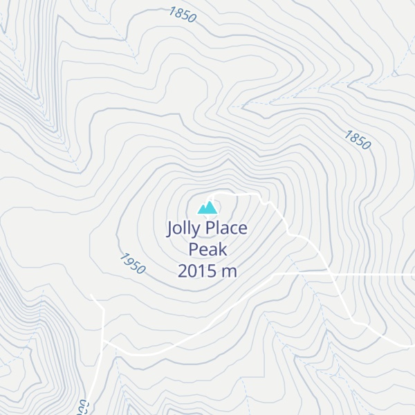 Map of Jolly Place Peak