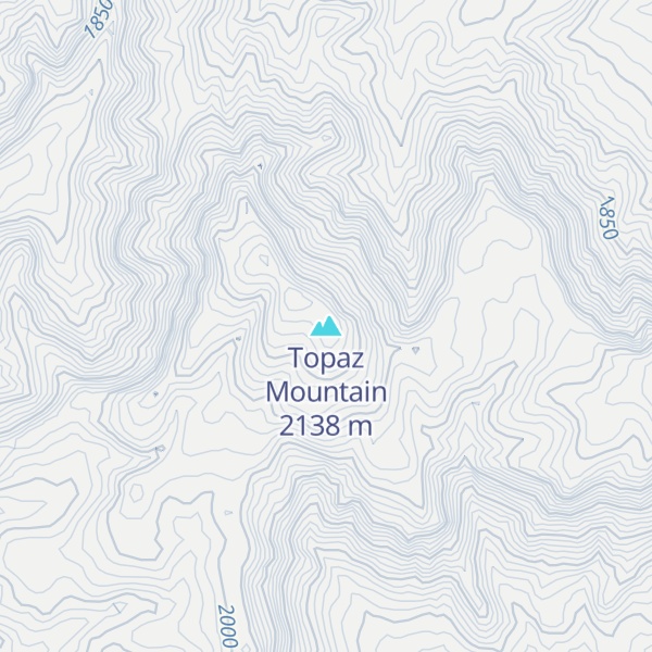Map of Topaz Mountain