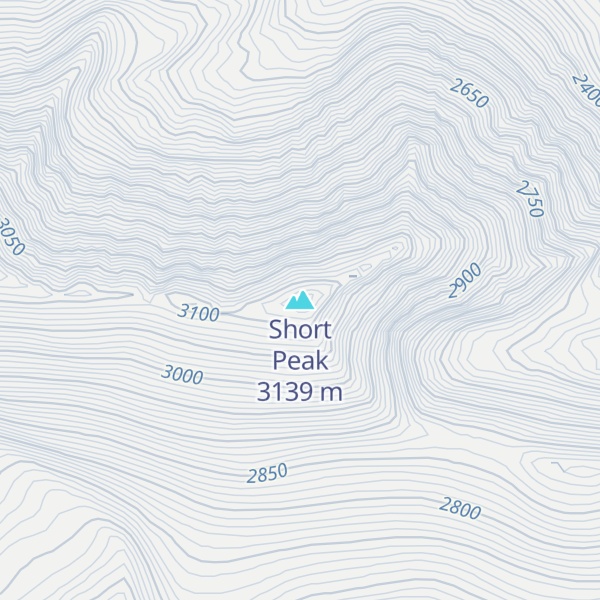 Map of Short Peak