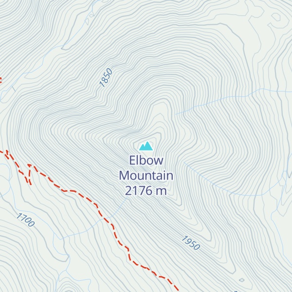 Map of Elbow Mountain