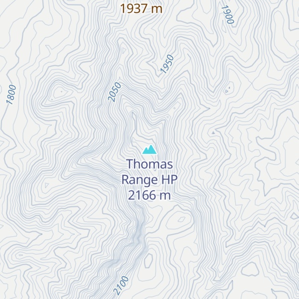Map of Thomas Range HP