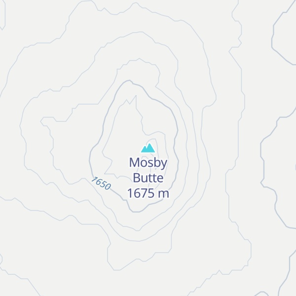 Map of Mosby Butte