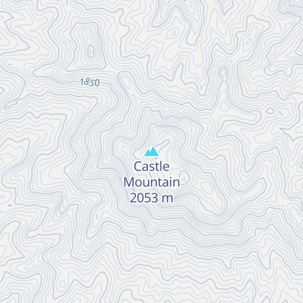 Map of Castle Mountain