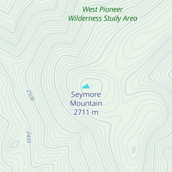 Map of Seymore Mountain