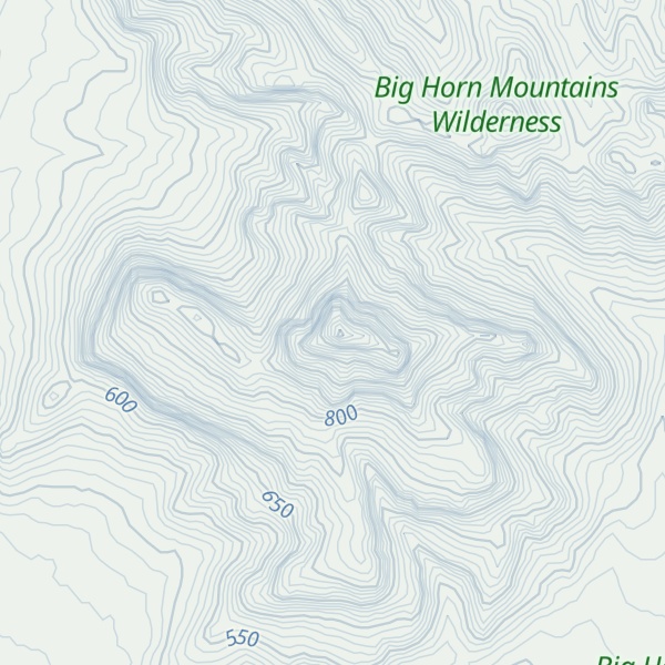 Map of Big Horn Peak