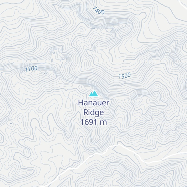 Map of Hanauer Ridge