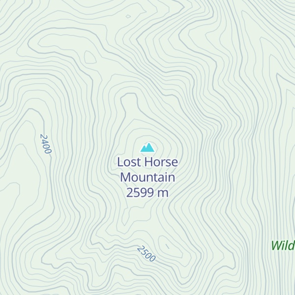 Map of Lost Horse Mountain