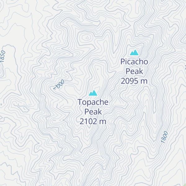 Map of Topache Peak