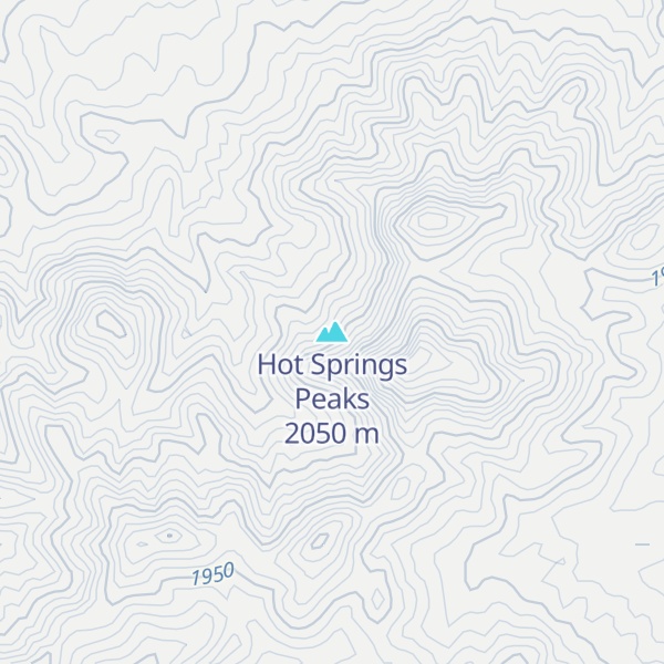 Map of Hot Springs Peaks