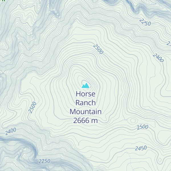 Map of Horse Ranch Mountain