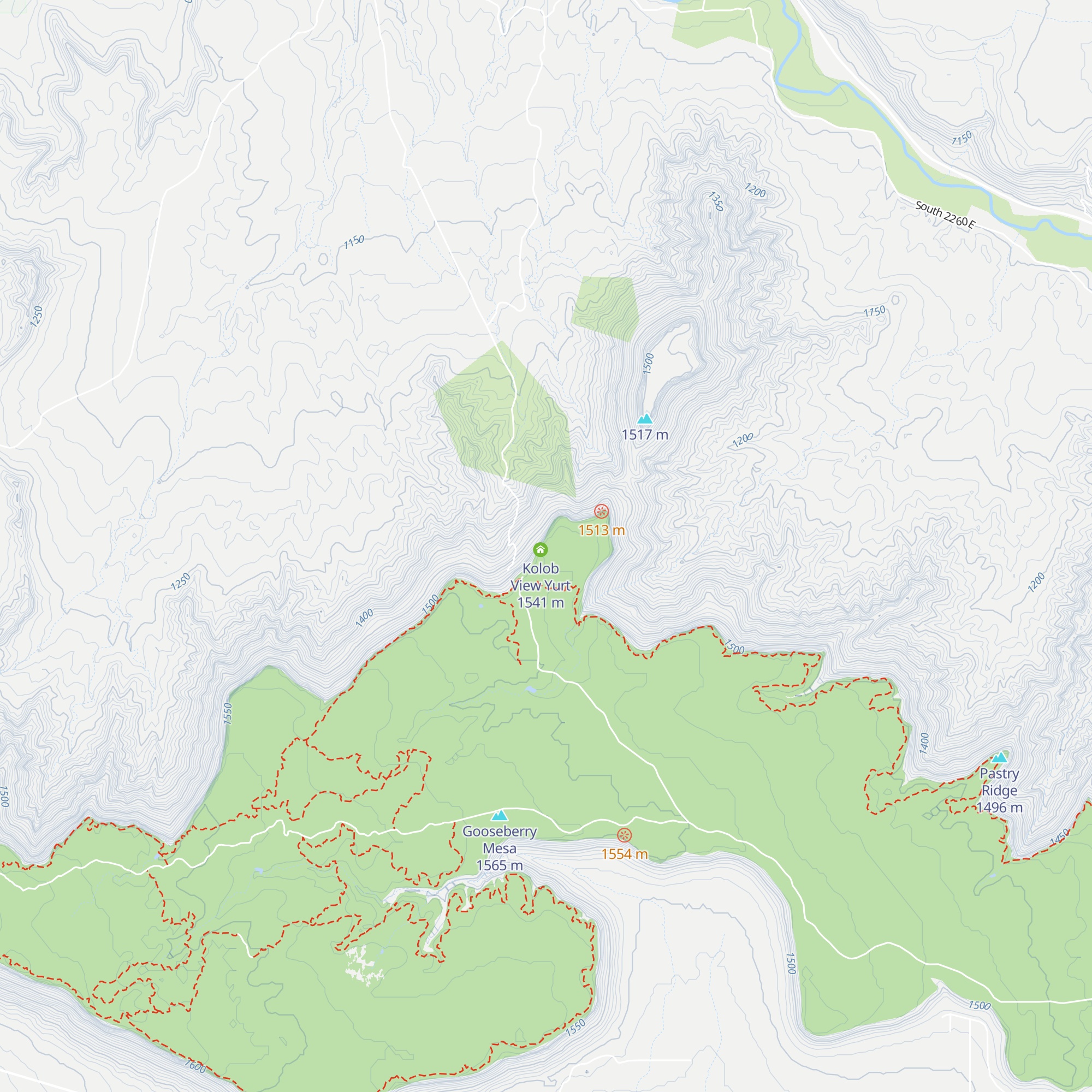 Zion View Yurt map