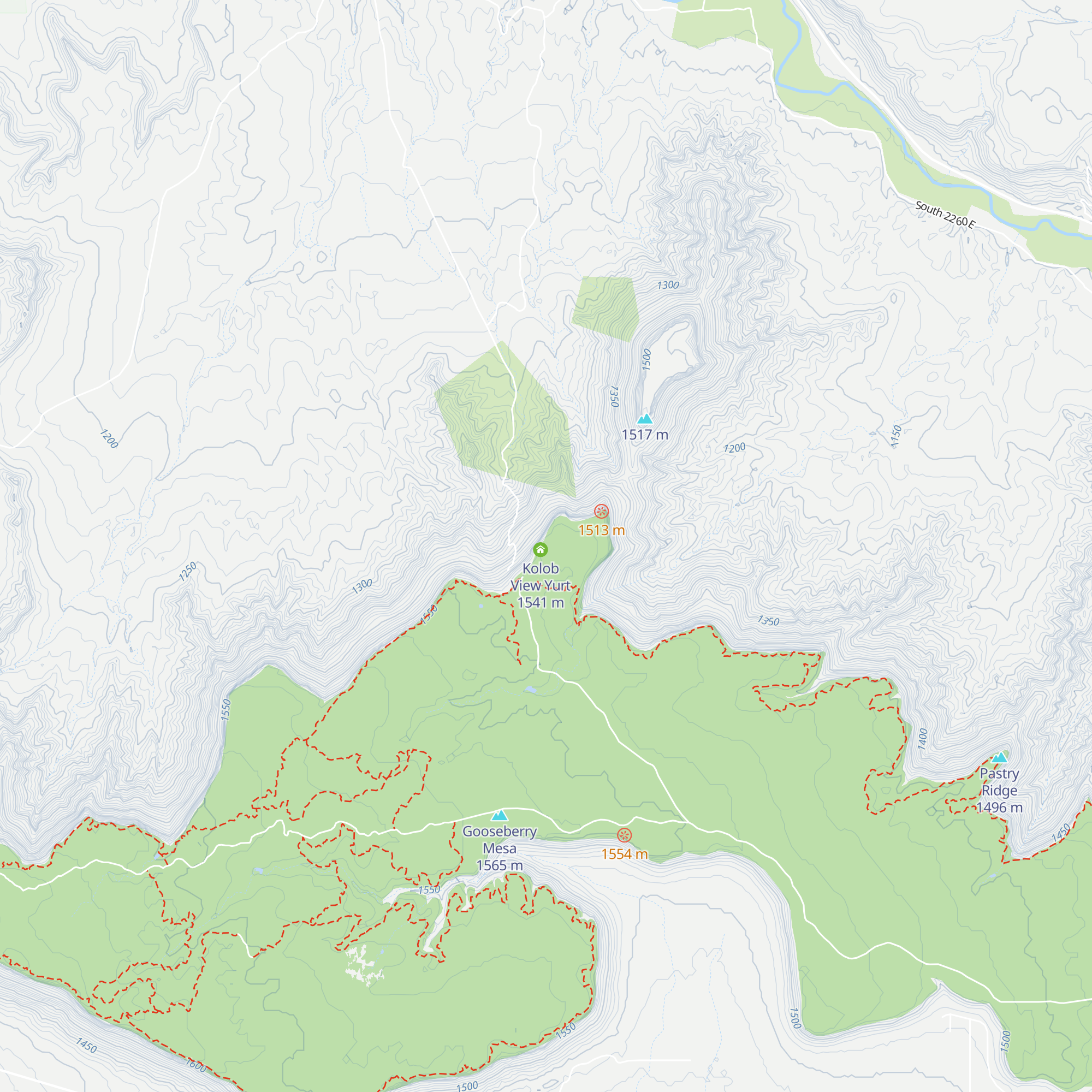 Zion View Yurt map
