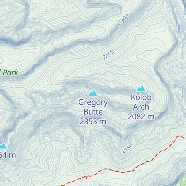Map of Gregory Butte