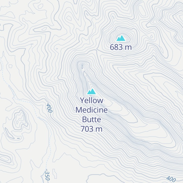 Map of Yellow Medicine Butte