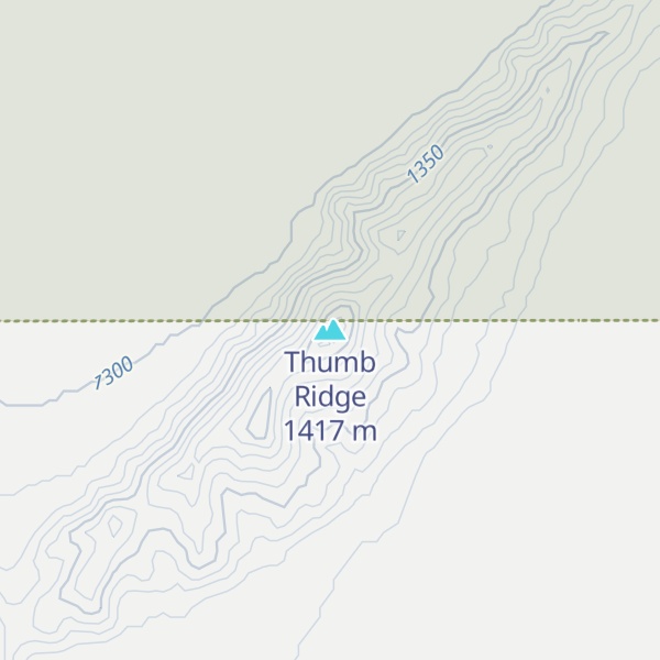 Map of Thumb Ridge