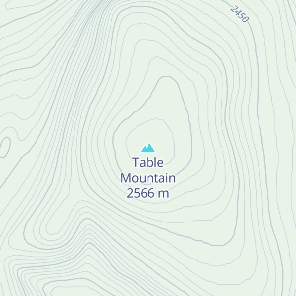 Map of Table Mountain