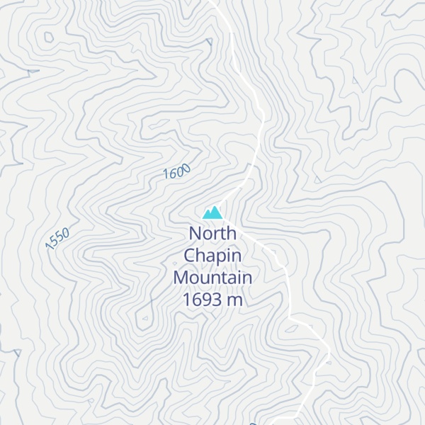 Map of North Chapin Mountain