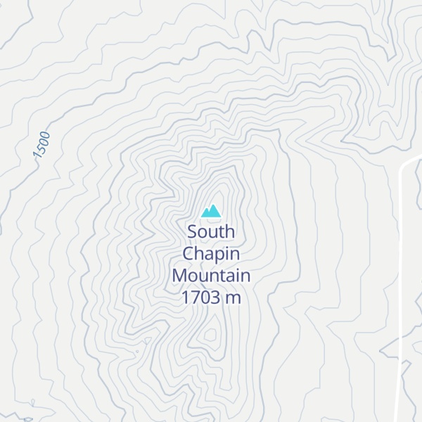 Map of South Chapin Mountain