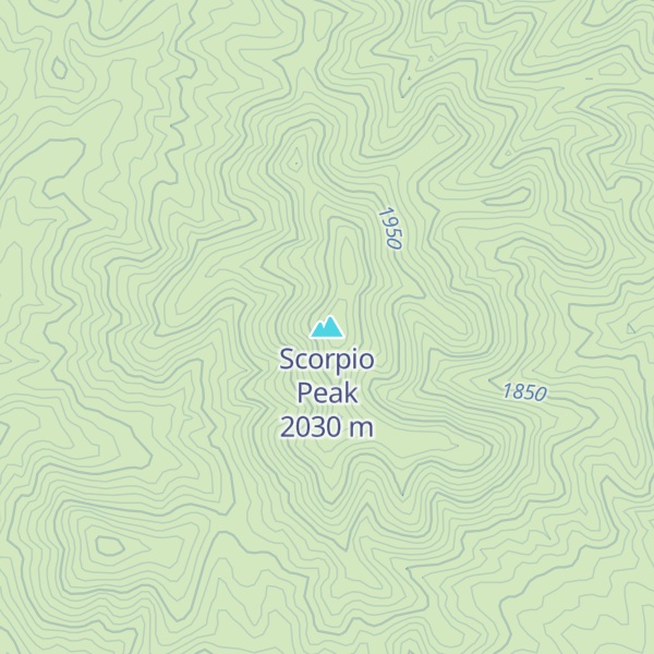 Map of Scorpio Peak