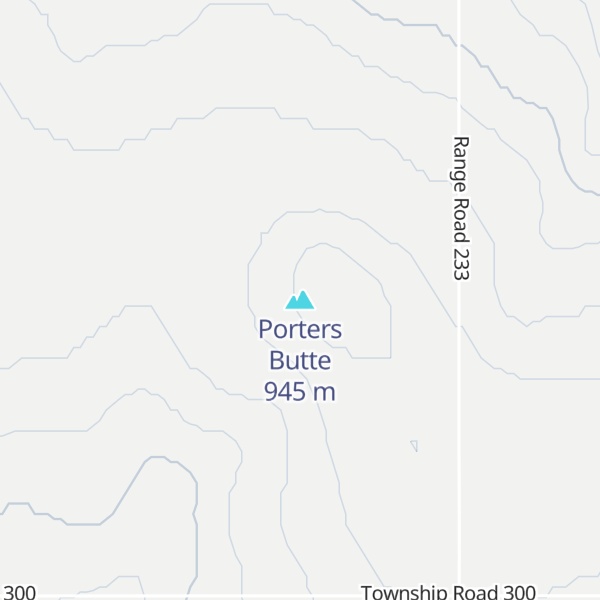 Map of Porters Butte