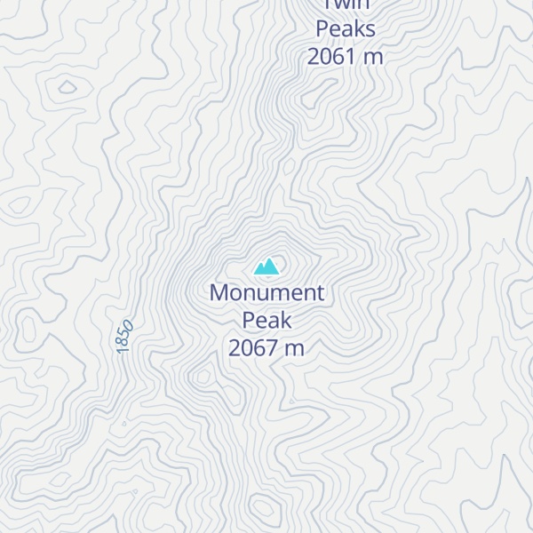 Map of Monument Peak