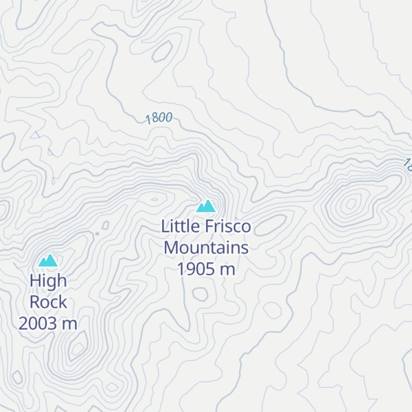 Map of Little Frisco Mountains
