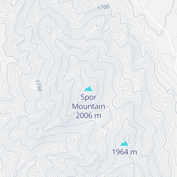 Map of Spor Mountain