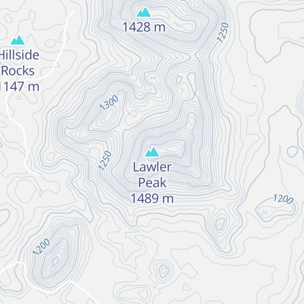 Map of Lawler Peak