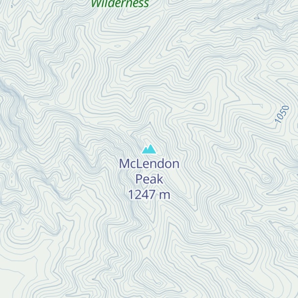 Map of McLendon Peak