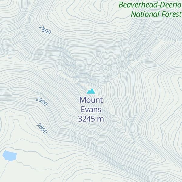 Map of Mount Evans