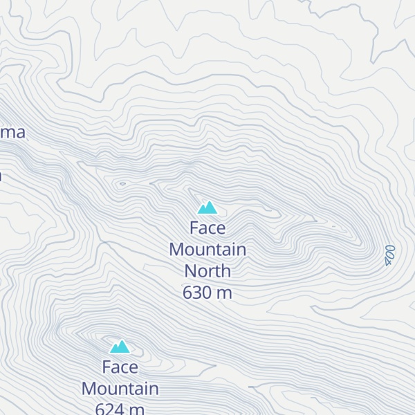 Map of Face Mountain North