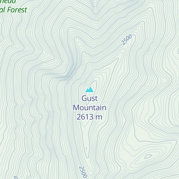 Map of Gust Mountain