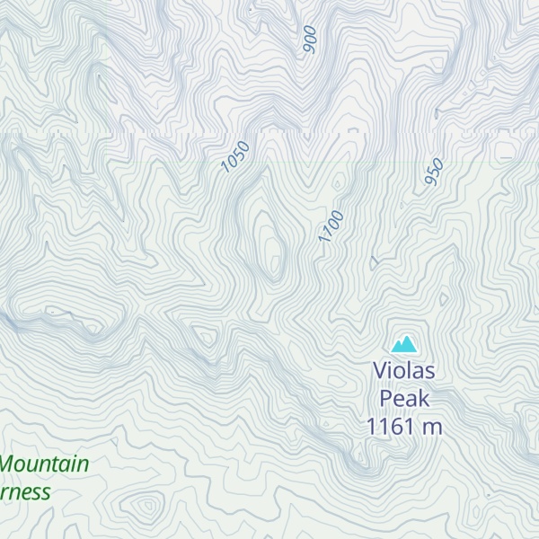 Map of Ives Peak