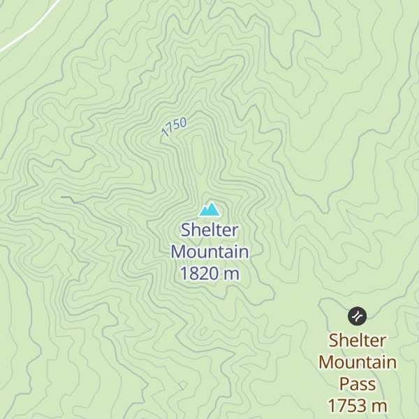 Map of Shelter Mountain