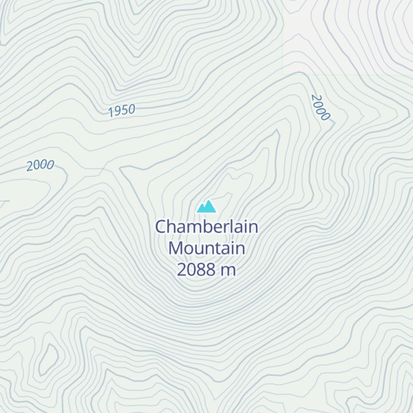 Map of Chamberlain Mountain