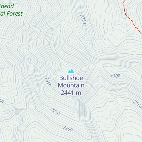 Map of Bullshoe Mountain