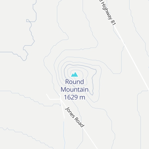 Map of Round Mountain