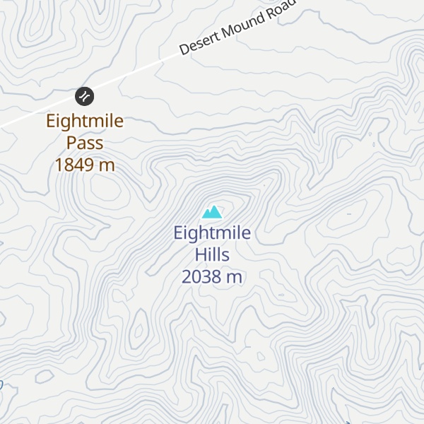 Map of Eightmile Hills