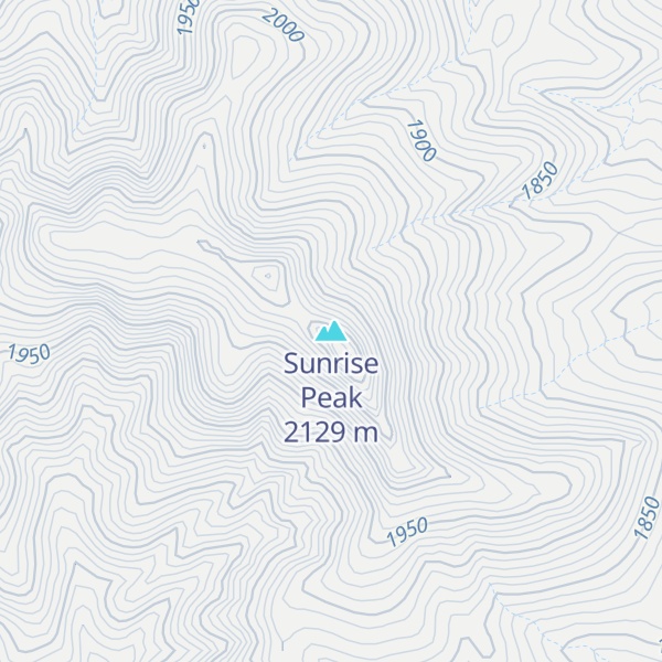 Map of Sunrise Peak